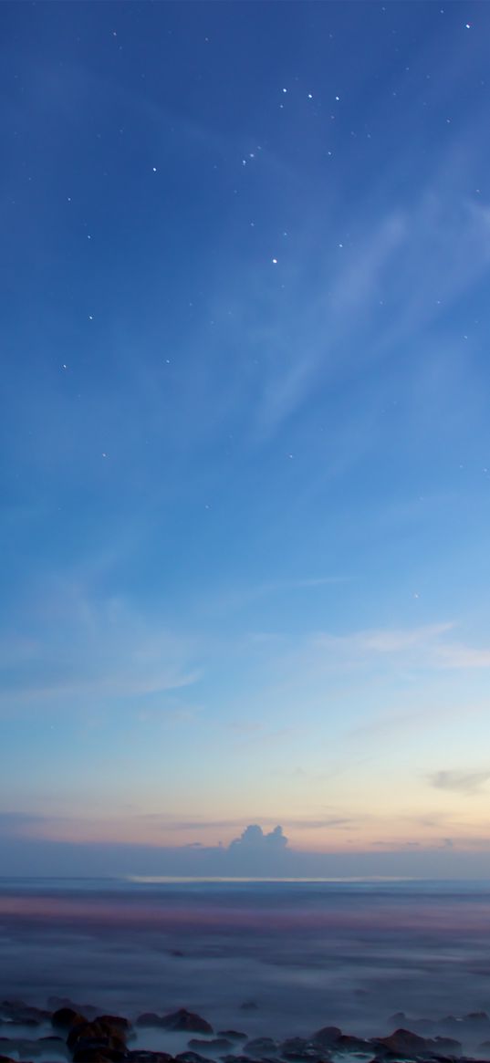 sky, stars, twilight, blue