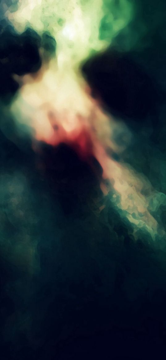 abstraction, fog, smoke, blue, green