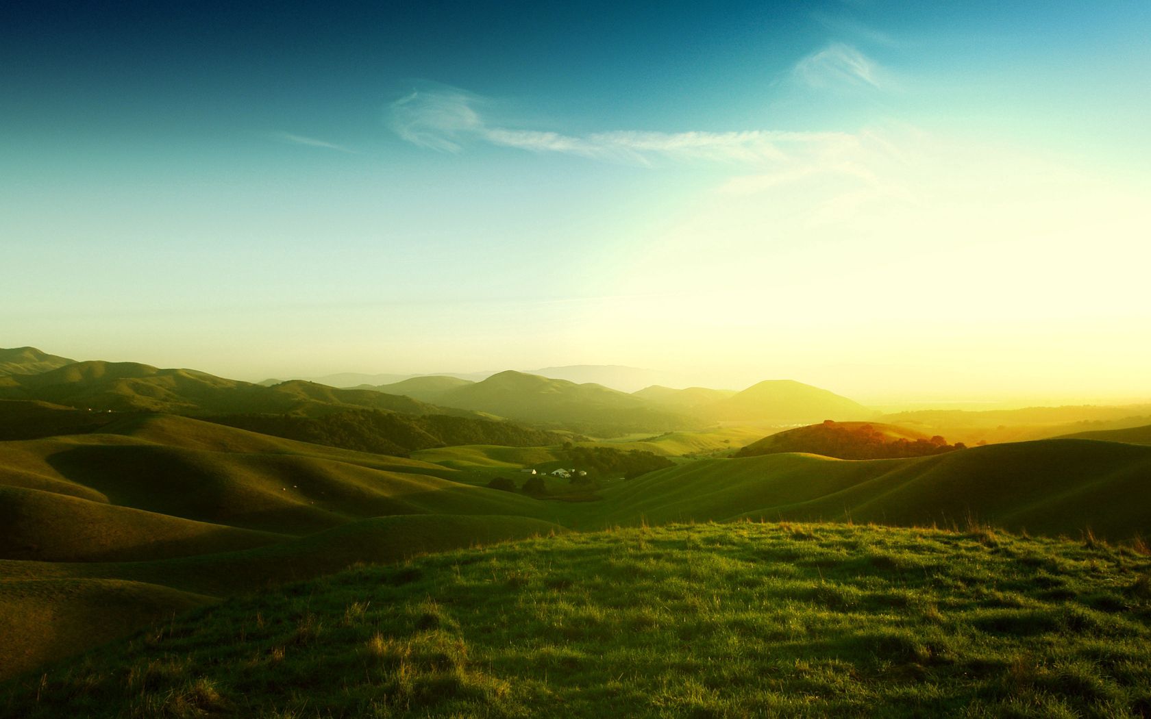 california, meadows, fields, sun, decline, evening