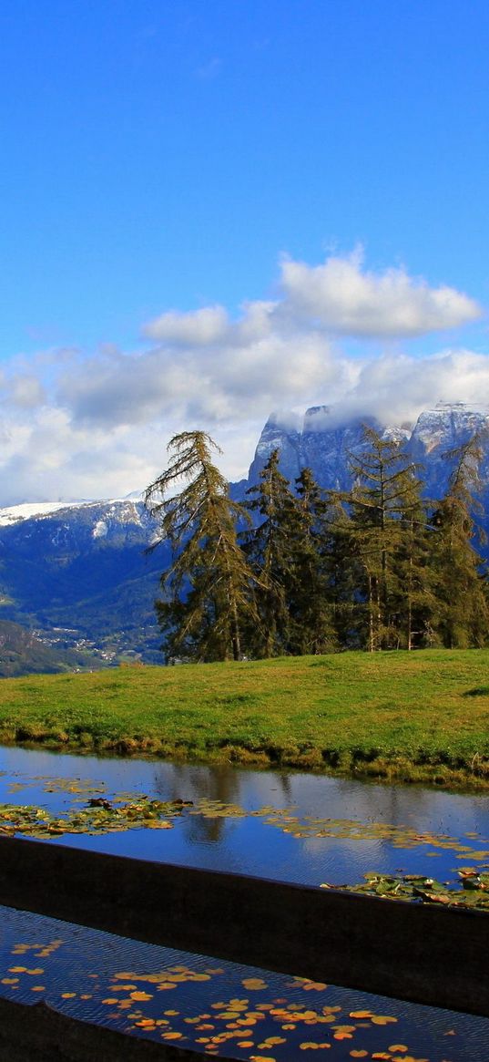 protection, mountains, landscape, water, river, trees, hills