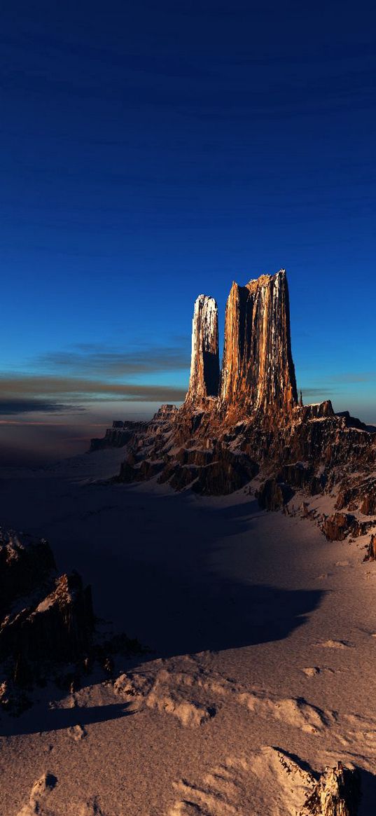 rocks, canyons, desert, peaks, shadows, sand