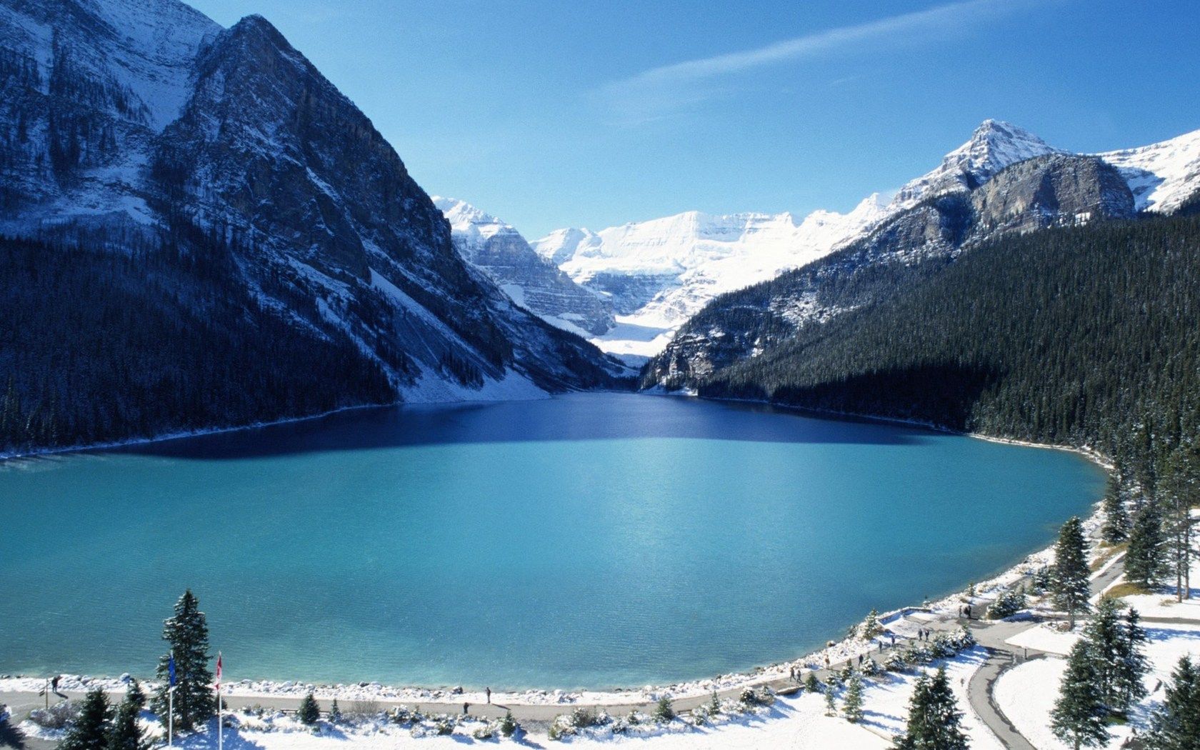 lake, mountains, height, blue water, freshness, purity