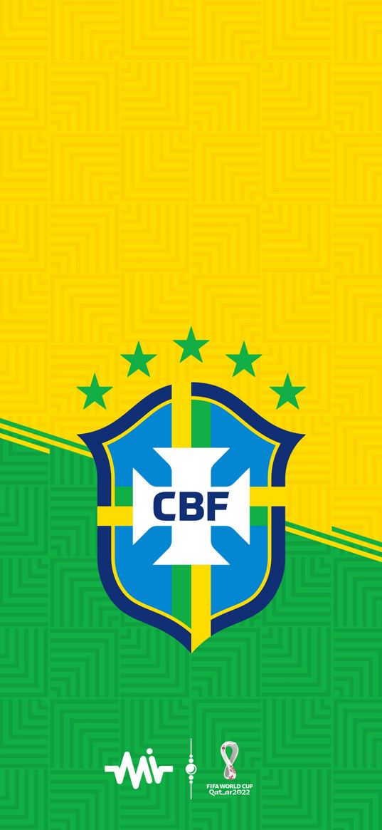 brazil, cbf, world cup, soccer, shield, cross, stars, logo, yellow, green