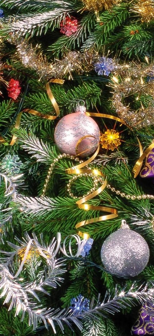 tree, holiday, tinsel, ornaments, toys