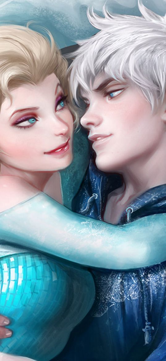 jack frost, elsa, art, park, love