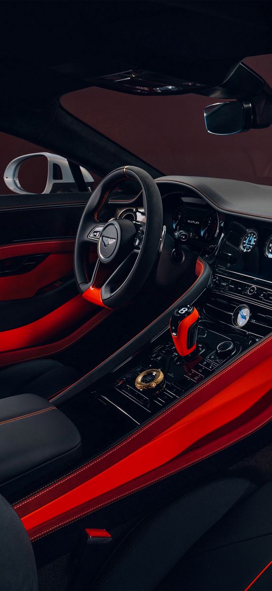 bentley continental, bentley, car, interior, black, red