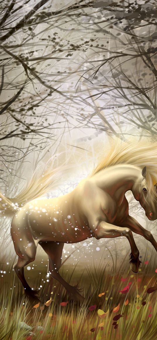 horse, wood, magic, wind, transformation