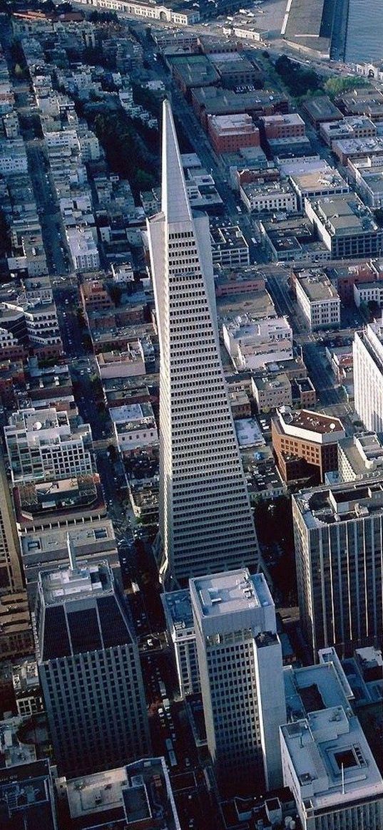 san francisco, top view, city, skyscrapers