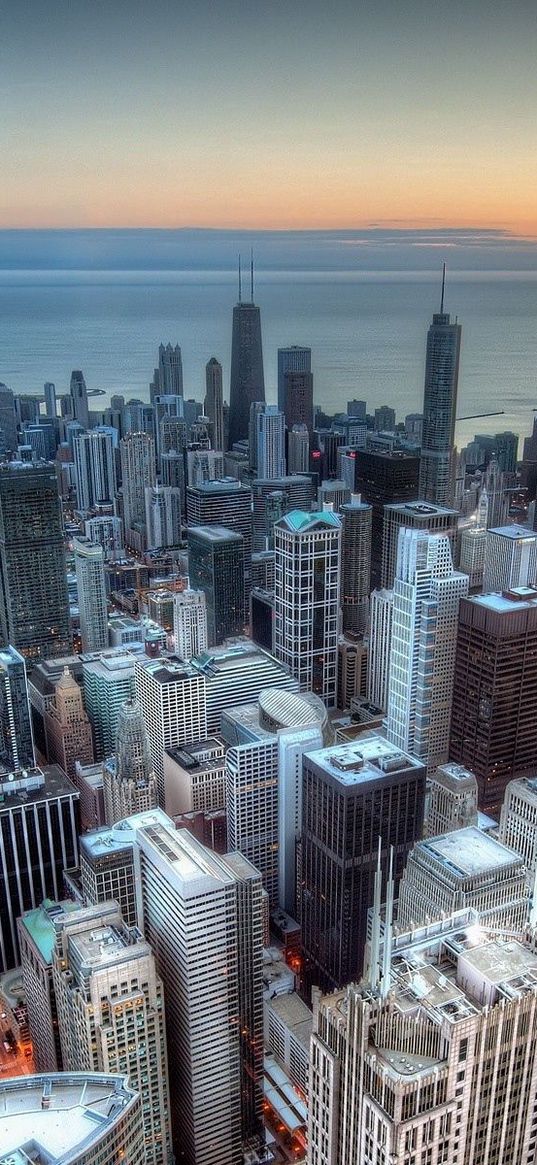 sears tower, skyscraper, chicago, usa, hdr