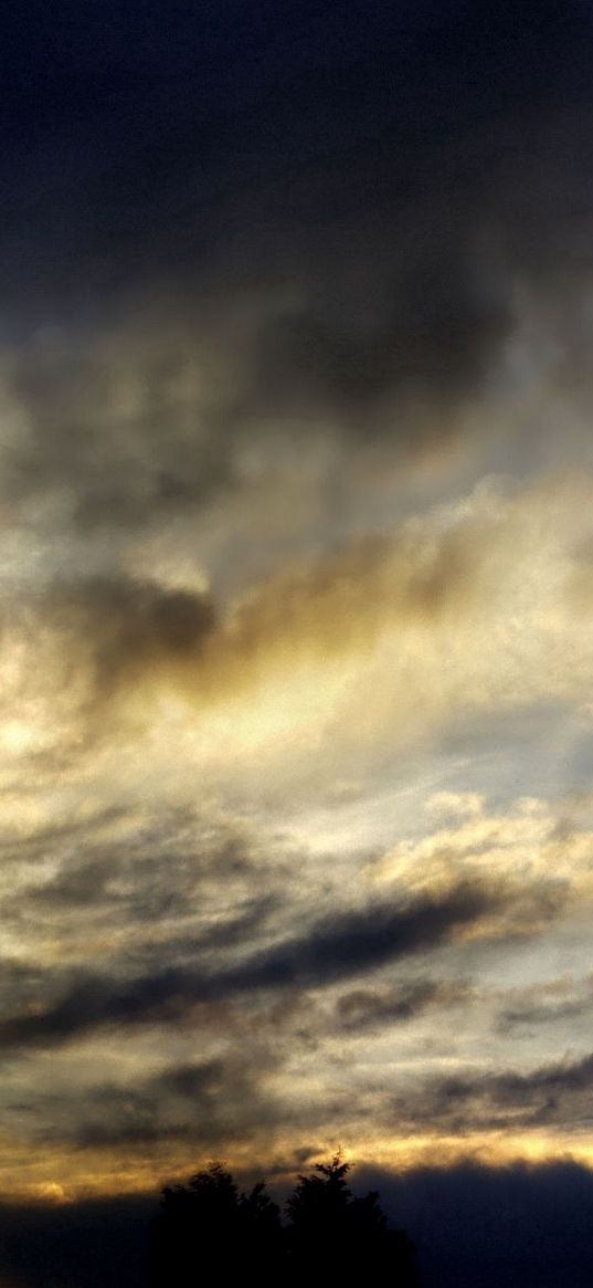 shadow, sky, clouds, evening, sunset, twilight