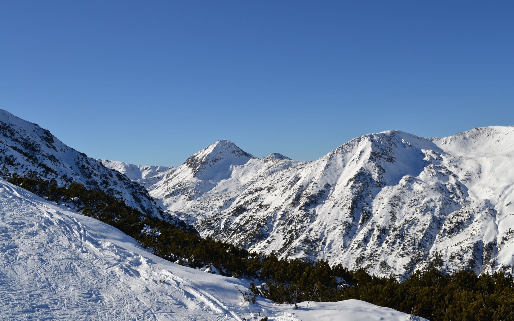 ski resort, peaks, snow, landscape