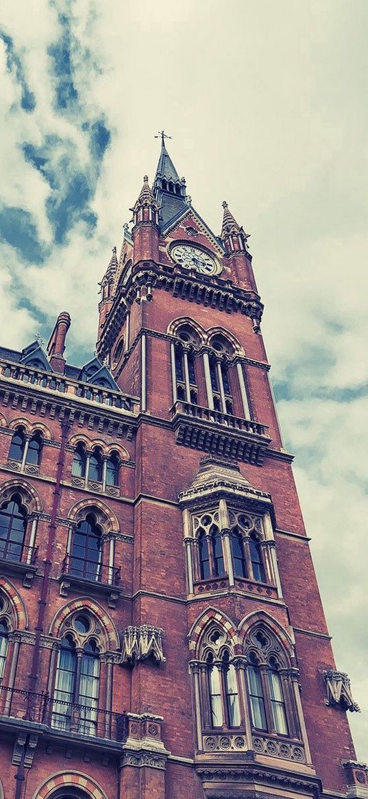 kings cross, st pancras, london, building, sky, style, architecture