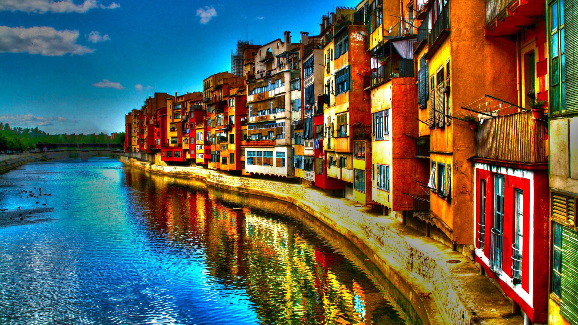 italy, river, building, hdr