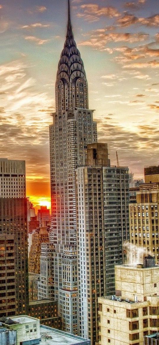 new york, skyscrapers, top view, hdr