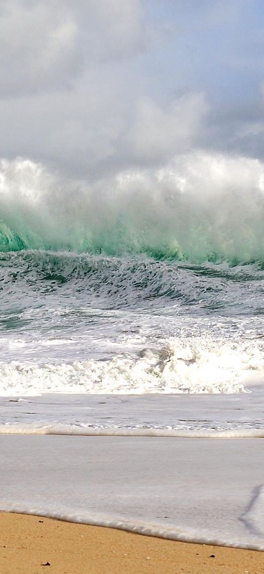 waves, storm, coast, bad weather, force, power, blow, streams, wind, splashes