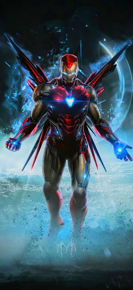 iron man, superhero, marvel, avengers, cyborg, art