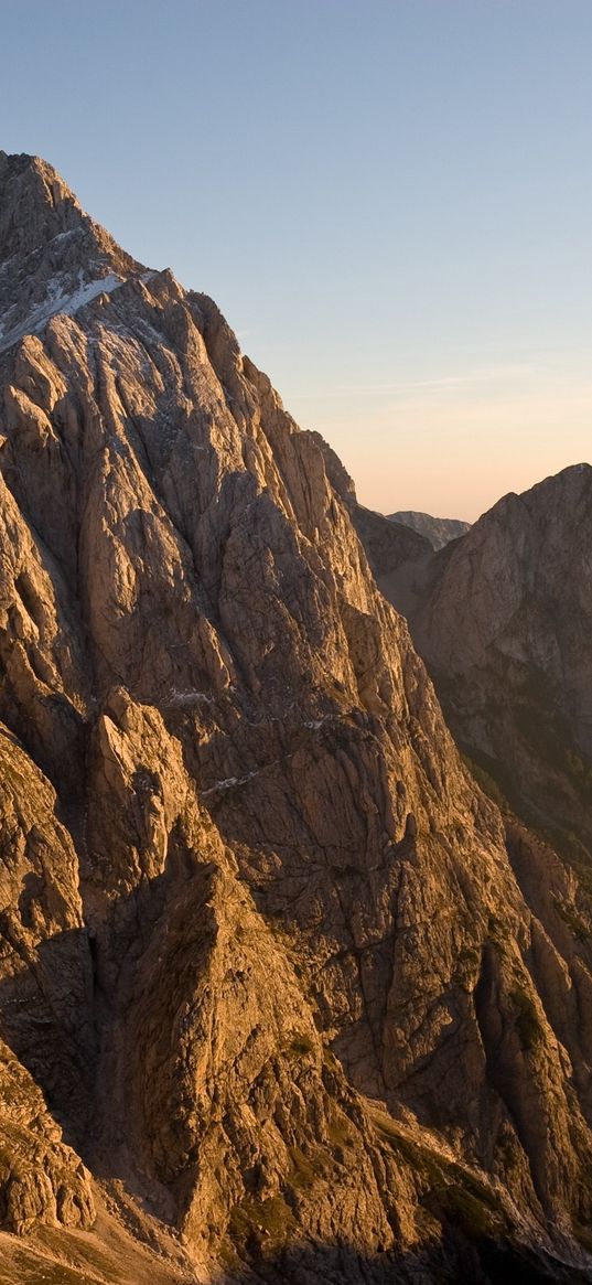 mountain, sky, light, awakening, morning