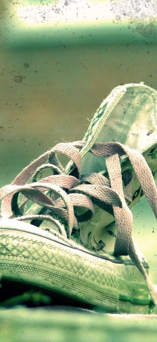 sneakers, dirt, shoe laces, grass