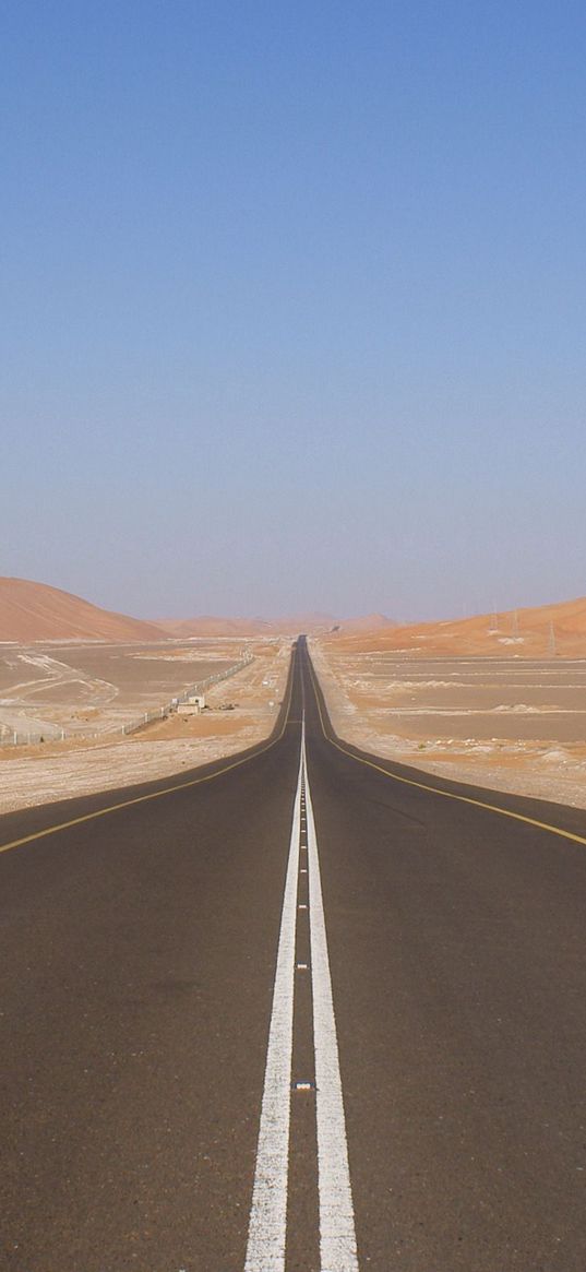 desert, road, marking