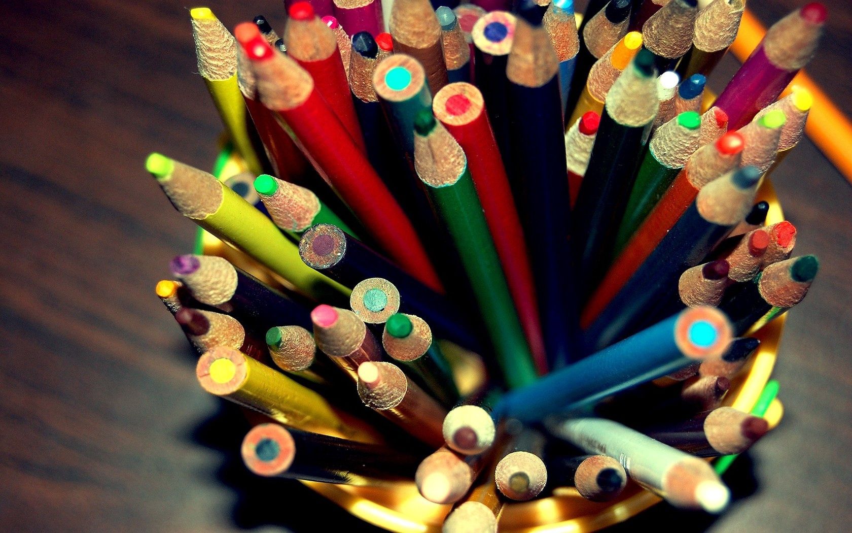 colored pencils, set, glass, art