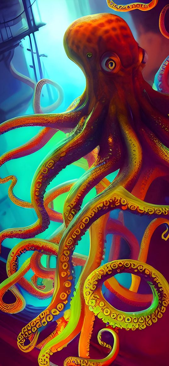 octopus, tentacles, art