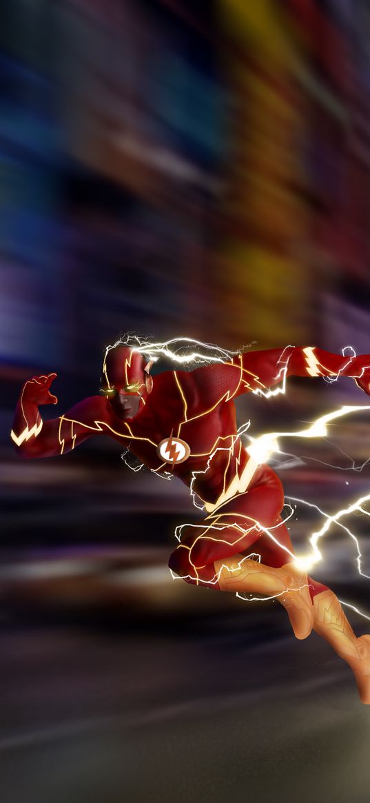 flash, barry allen, justice league, superhero, dc, lightning, speed, art