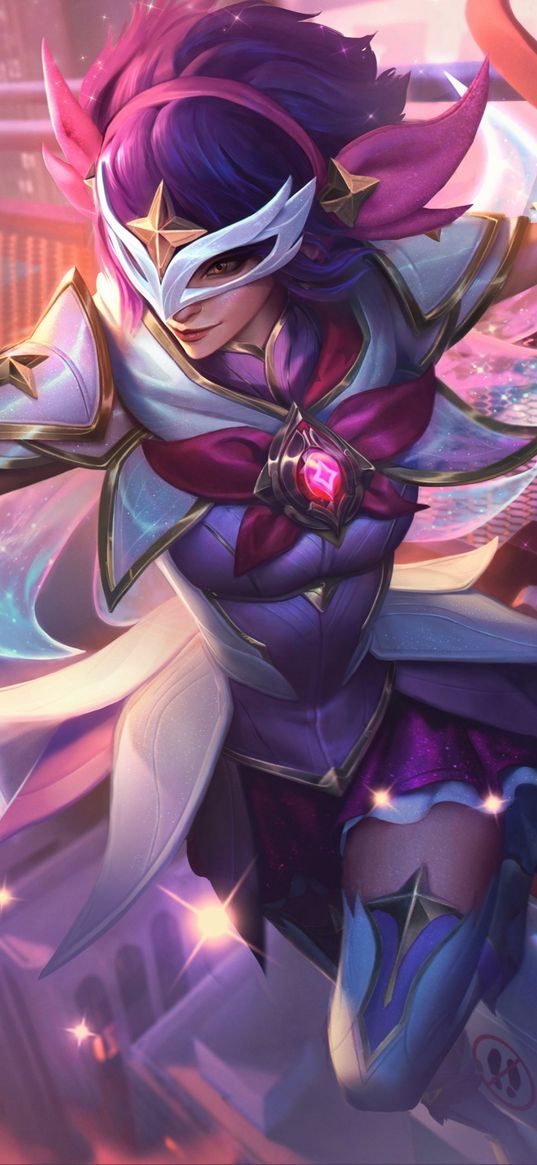 lux, star guardian, league of legends, game, sorceress, home, flight, art