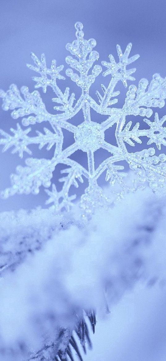 snow, snowflake, winter, form, pattern