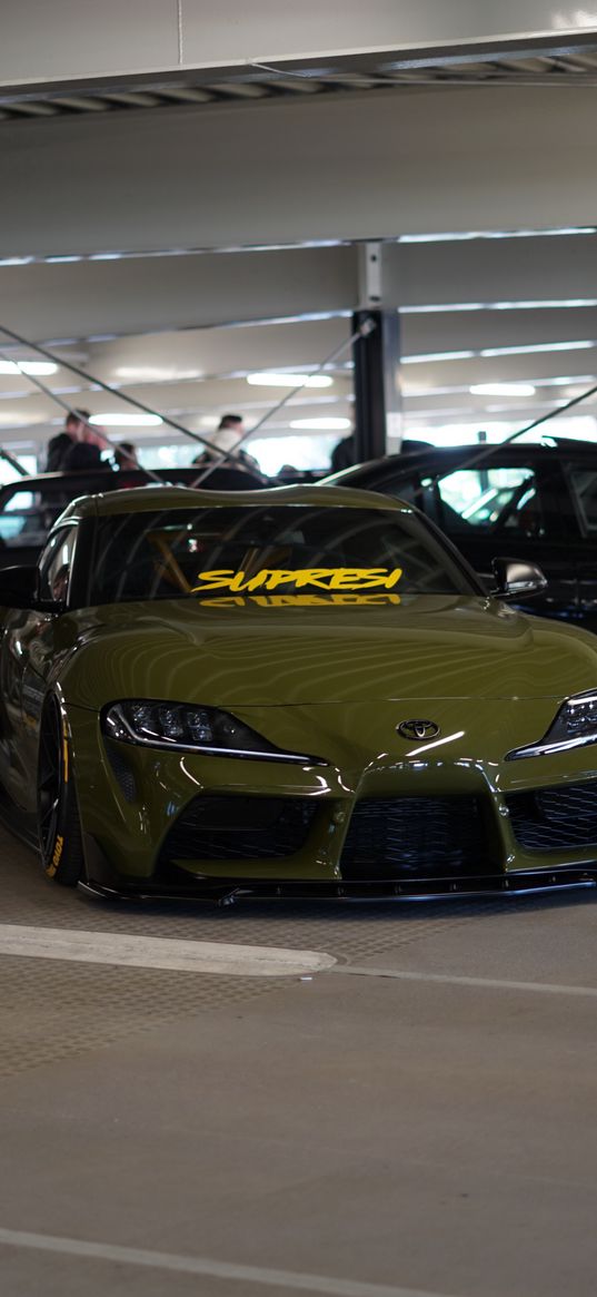 toyota supra, toyota, car, khaki