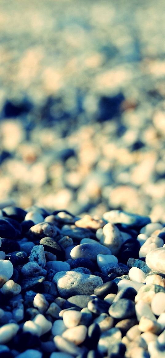 stones, beach, pebble, shadows, gray