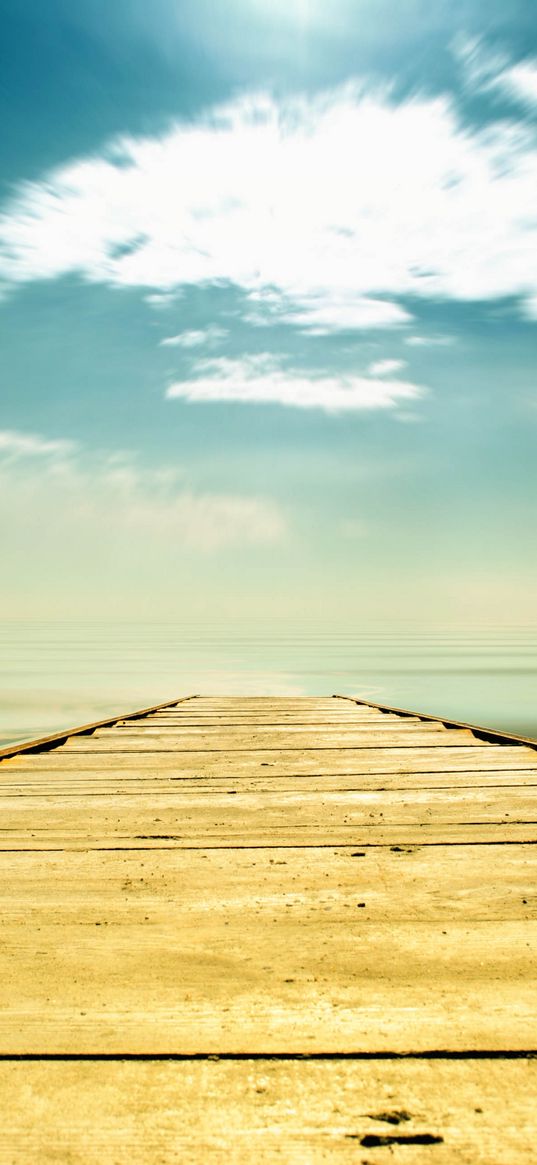 path, sky, pier, boards, way, choice, straight line