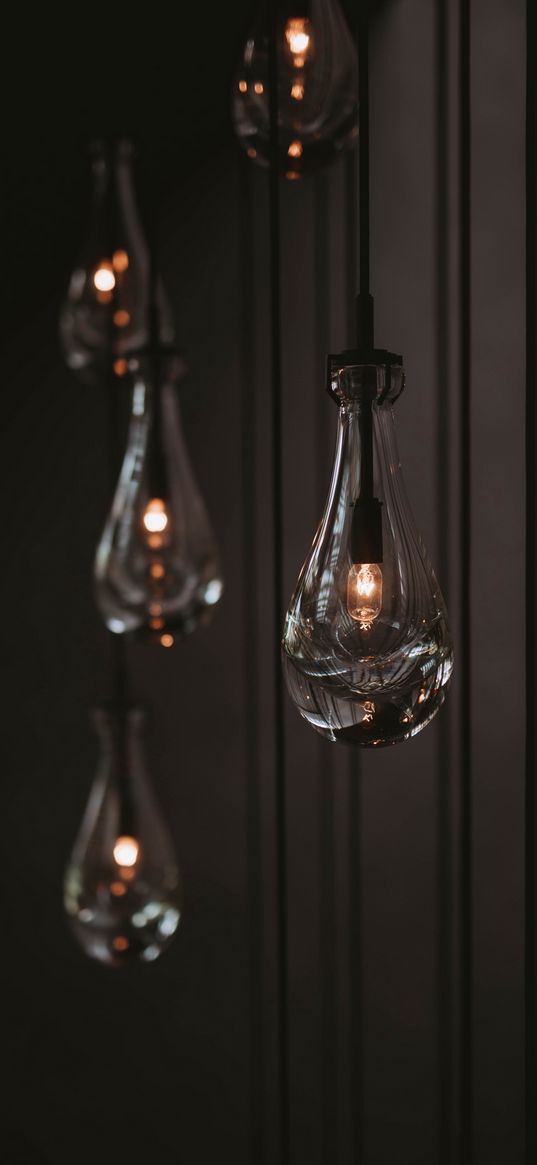 light bulbs, light, loft, wires, dark