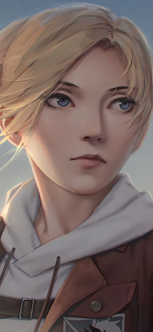 annie leonhart, attack on titan, anime, girl, blonde, beautiful, art