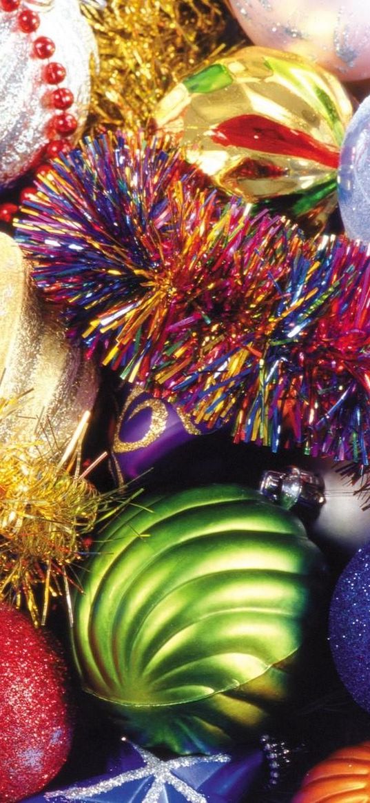 christmas decorations, balloons, colorful, tinsel, glitter, attributes