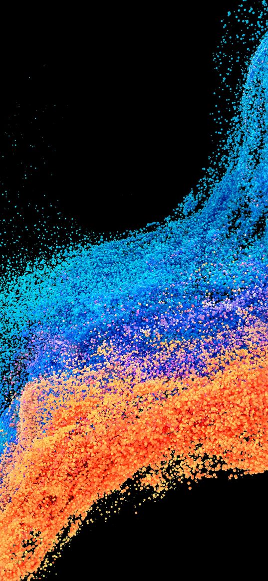 abstraction, particles, black, multicolored, dust