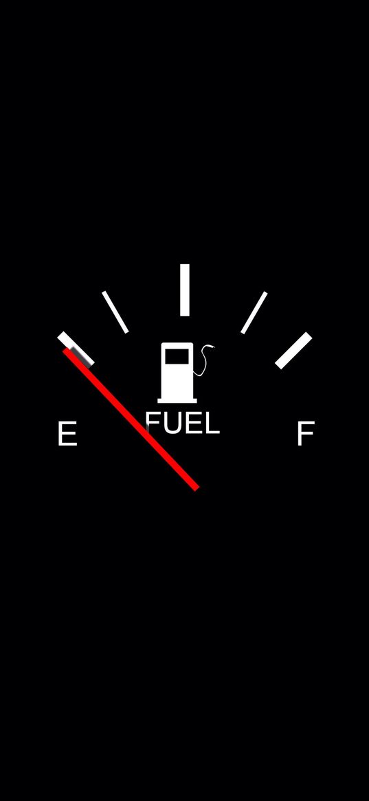 gasoline, fuel, meter, sensor, arrow, minimalism, black background