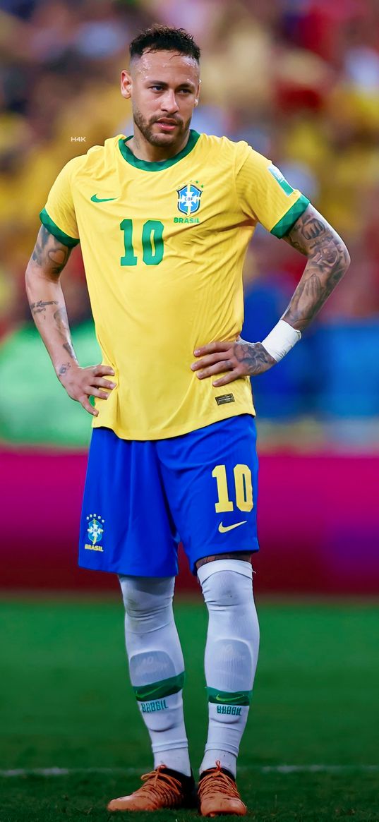 neymar, football player, brazil, football, pose, field