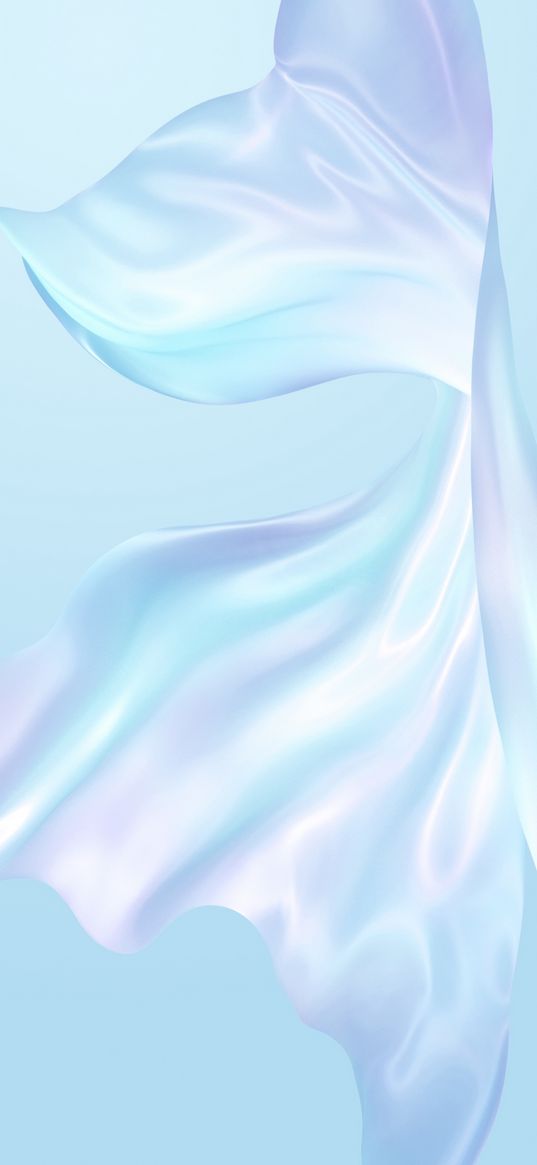 tail, fabric, pearl, blue background, abstraction