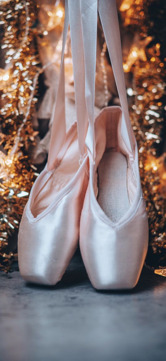 pointe shoes, ballet, tutu, tinsel