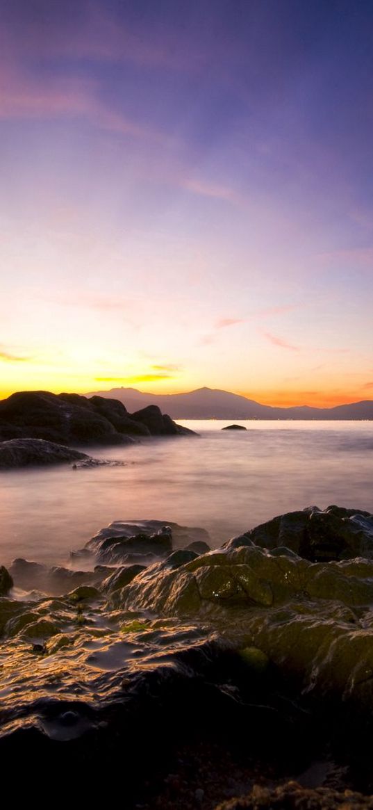 stones, fog, veil, dream, evening, silence, serenity, cover