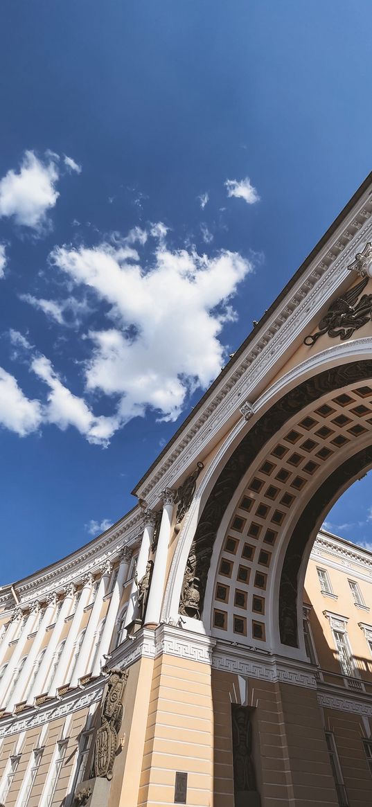 arch of the general staff, palace square, architecture, st. petersburg