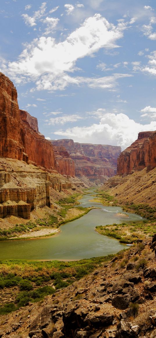 canyon, rocks, river, nature