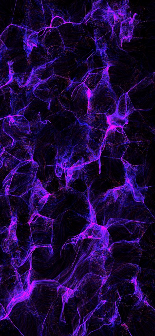 nebula, smoke, neural network, purple, black background, abstraction