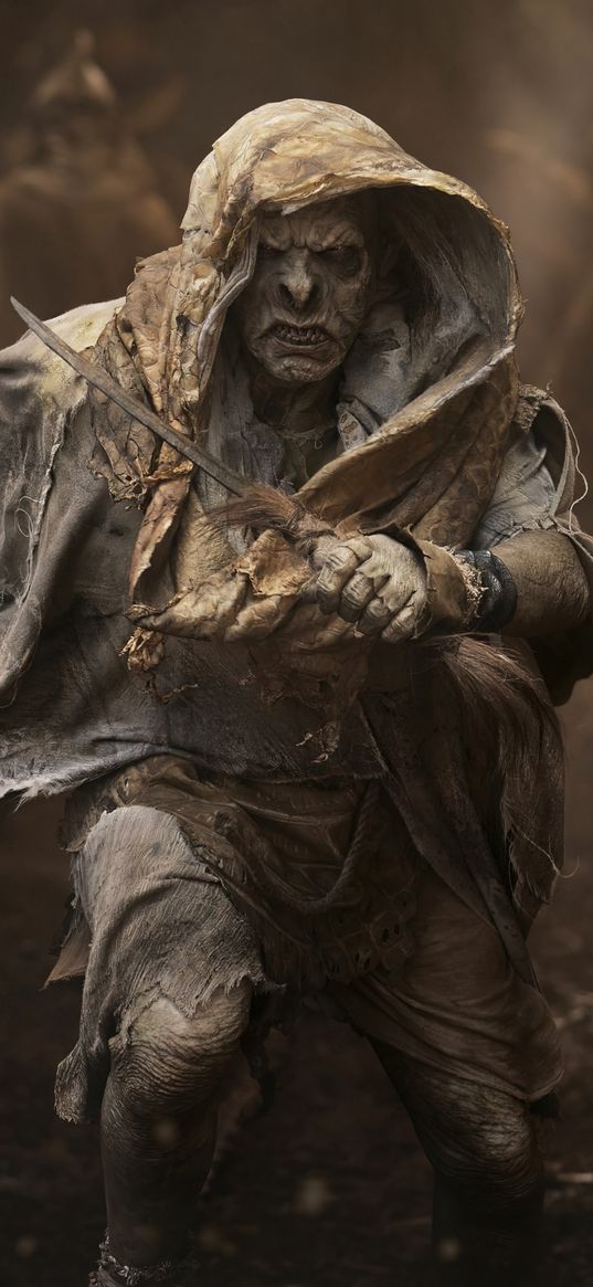 orc, lord of the rings, tv series, warrior, dagger, scary, battle