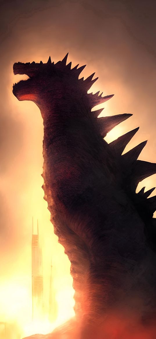 godzilla, monster, dinosaur, ai