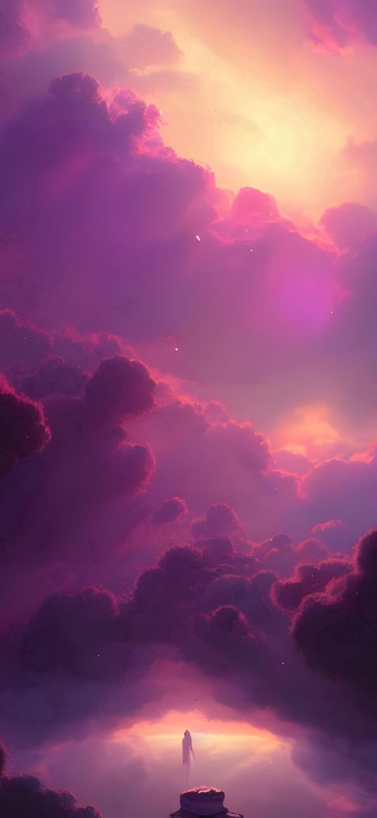 clouds, sky, pink, amazing, beaty, wow