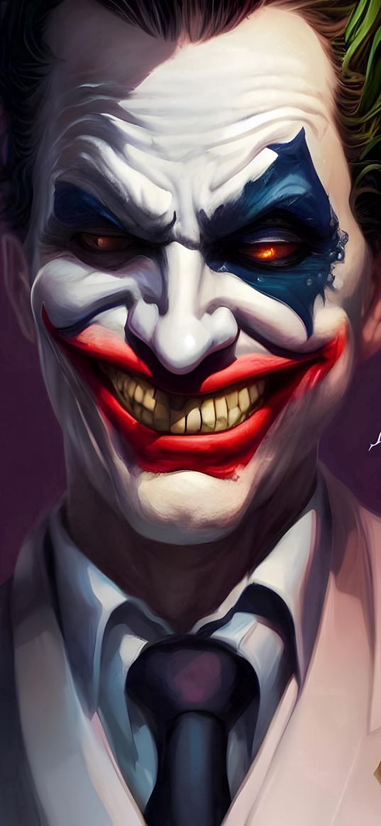 joker, face, mad, crazy, clown