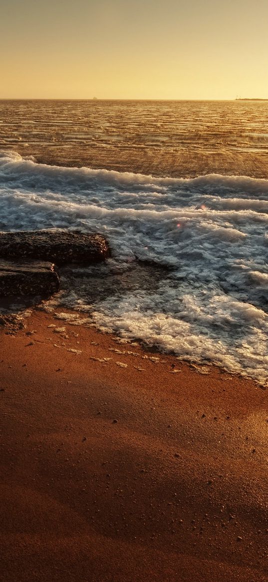 beach, sea, ice floe, sand