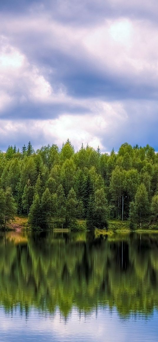 wood, reflection, water, lodge