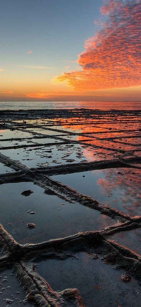 plates, squares, rectangles, water, outlines